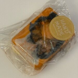 Handmade Orange and Black Swirl Soap Bar